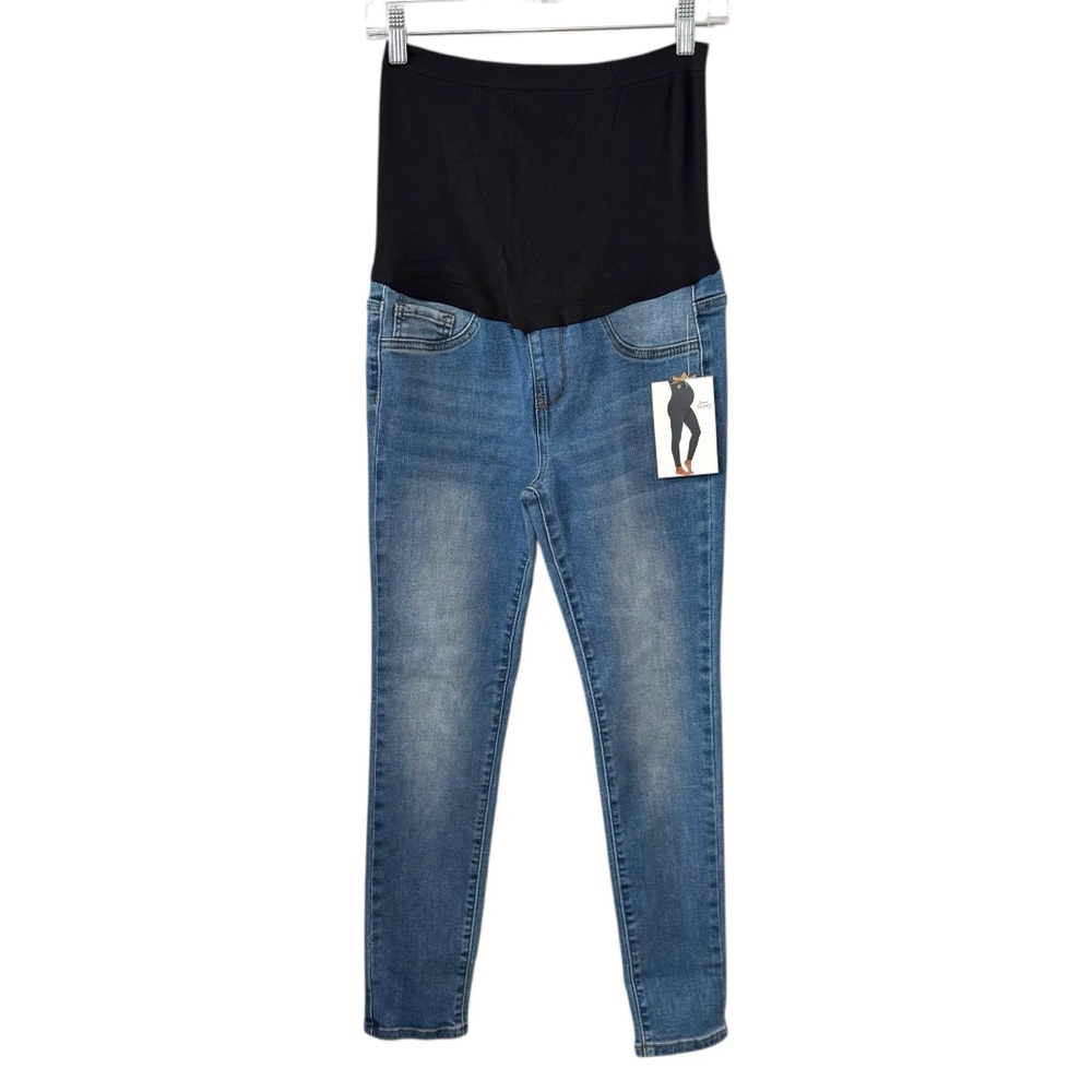 NWT Love SOHO Small Blue Maternity Skinny Jeans Over Belly Stretch Denim Pants